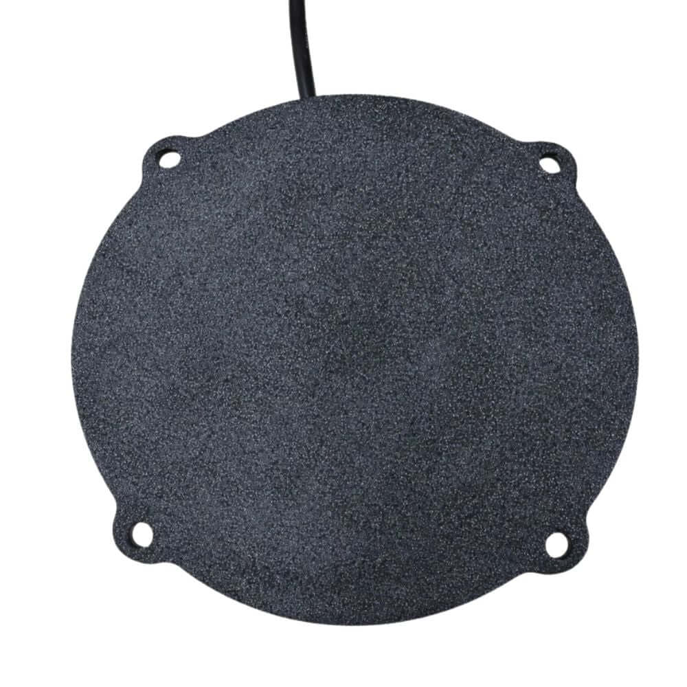 Shed Audio SA2-HFT150 tactile transducer bottom view showing M6 mounting holes